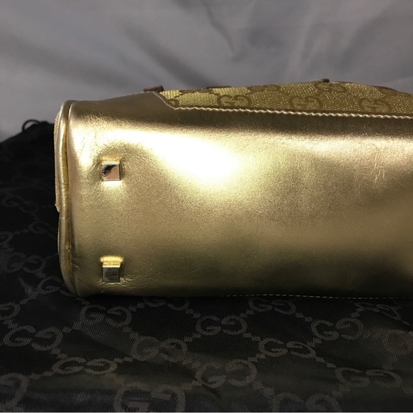 Vintage Gucci GG Canvas with Leather Bowling Satchel Bag 000 0852 2123  VGUC - Picture 10 of 16